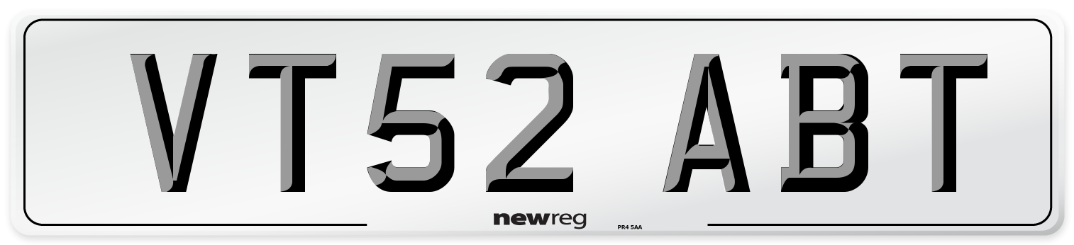 VT52 ABT Number Plate from New Reg